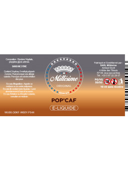 Millesime / E-Liquide / Pop Caf / Gourmand / 10ML