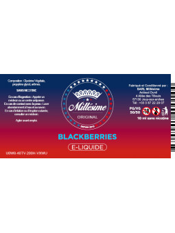 Millésime | E-liquide | Gamme Original 10ML | Blackberries