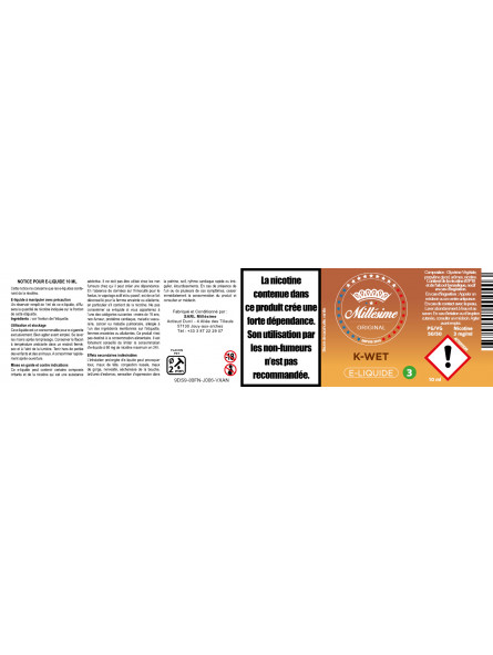 Millésime | E-liquide | Gamme Original 10ML | Kwet