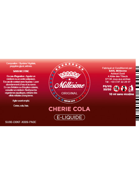 Millesime / E-Liquide / Cherie Cola / 10ML