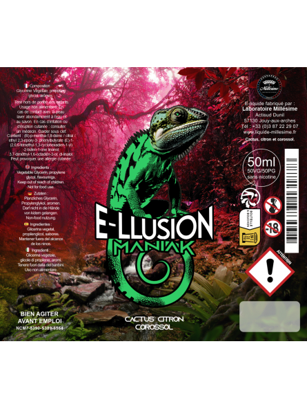 Millesime / E-Liquide / Maniak / Gamme E-llusion / 50ML