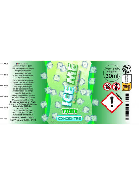 Millesime / Concentré / Taby / Gamme ICE ME / 30ML