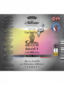 Millésime | E-liquide | Gamme Silver 50ML | BB Gum Bigout / VAPE