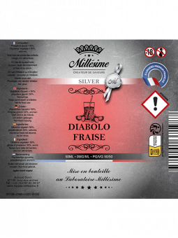 Millésime | E-liquide | Gamme Silver 50ML | Diabolo Fraise