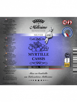 Millésime | E-liquide | Gamme Silver 50ML | Myrtille Cassis