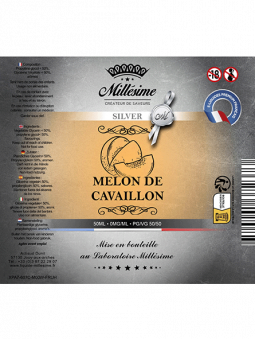 Millésime | E-liquide | Gamme Silver 50ML | Melon Cavaillon