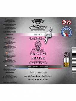 111.BB GUM FRAISE 50 ML SILVER (Lot de 5)