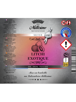 Millésime | E-liquide | Gamme Silver 50ML | Litchi Exotique