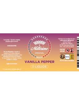 Millésime | E-liquide | Gamme Original 10ML | Vanilla Pepper