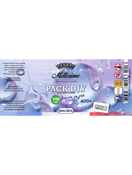 Millesime / Pack Base DIY 50VG/50VG 400+
