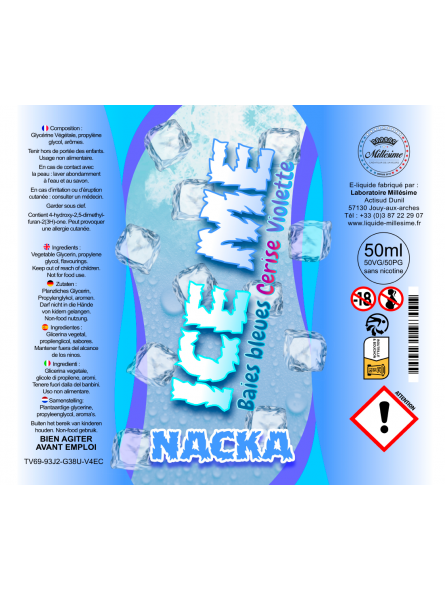 Millesime / E-Liquide / Nacka / Gamme ICE ME / 50ML