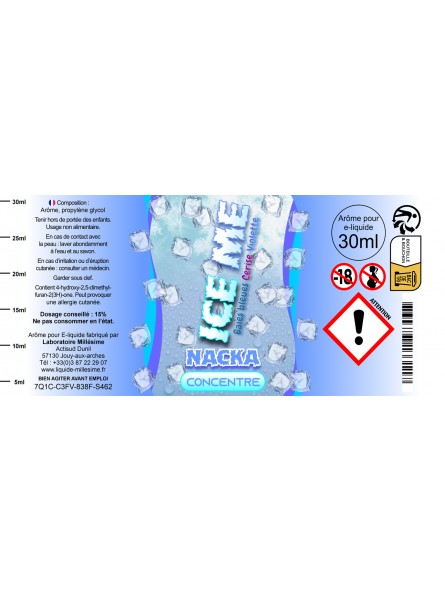 Millesime / Concentré / Nacka / Gamme ICE ME / 30ML