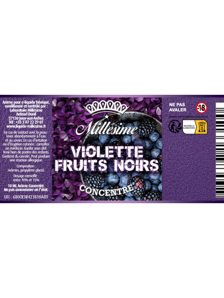 VIOLETTE FRUITS NOIRS CONCENTRE VIOLETTE FRUITS NOIRS CONCENTRE