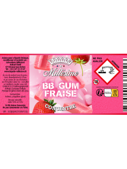 Millésime | E-liquide | Gamme Silver Concentré 10ML | BB Gum Fraise