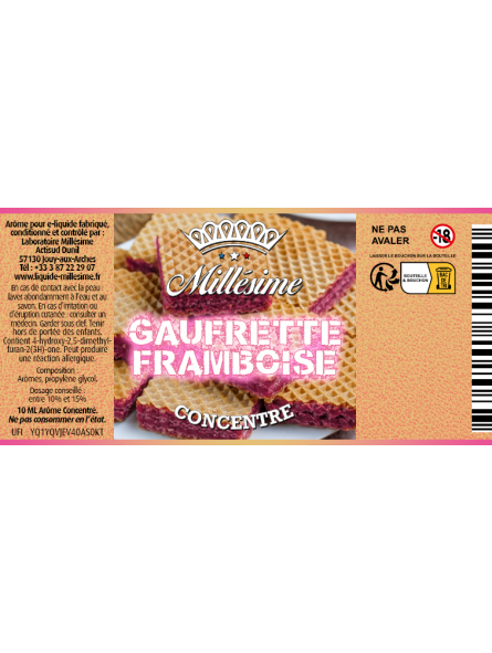 Millésime | Gamme Silver Concentré 10ML | Gaufrette Framboise