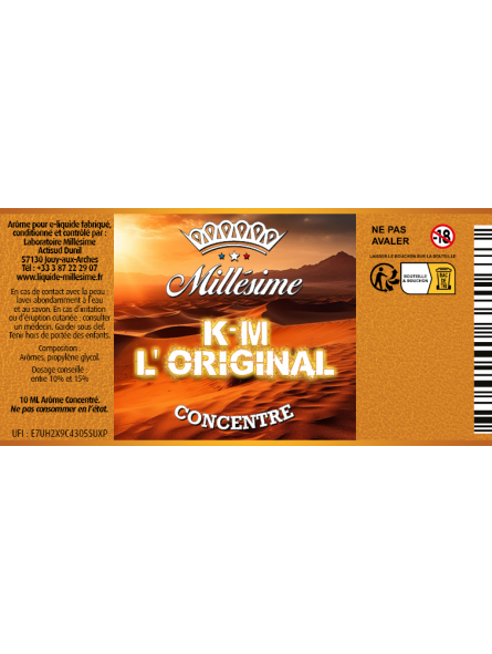 Millésime | E-liquide | Gamme Silver Concentré 10ML | K-M