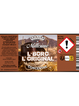 Millésime | E-liquide | Gamme Silver Concentré 10ML | L-Boro L'Original