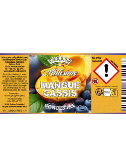 Millésime | E-liquide | Gamme Silver Concentré 10ML | Mangue Cassis