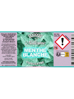 Millésime | E-liquide | Gamme Silver Concentré 10ML | Menthe Blanche