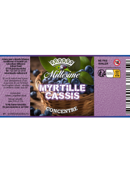 Millésime | E-liquide | Gamme Silver Concentré 10ML | Myrtille Cassis