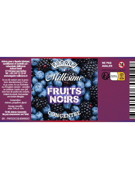 Millésime | Gamme Silver Concentré 10ML | Fruits Noirs