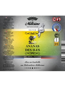 Millésime | E-liquide | Gamme Silver 50ML | Ananas