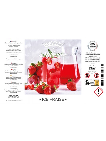 Millésime | E-liquide | Gamme Original 100ML | Ice Fraise