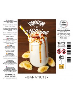 Millésime | E-liquide | Gamme Original 50ML | Bana'nuts
