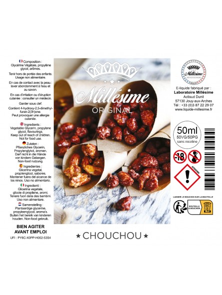 Millésime | E-liquide | Gamme Original 50ML | Chouchou