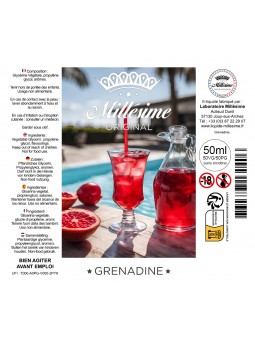 Millésime | E-liquide | Gamme Original 50ML | Grenadine