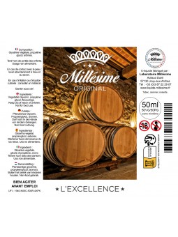 Millésime | E-liquide | Gamme Original 50ML | L'EXCELLENCE