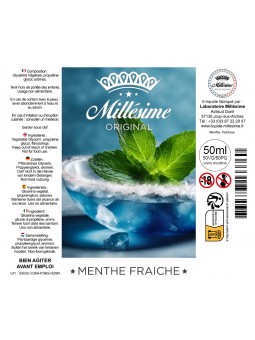 Millésime | E-liquide | Gamme Original 50ML | Menthe fraîche