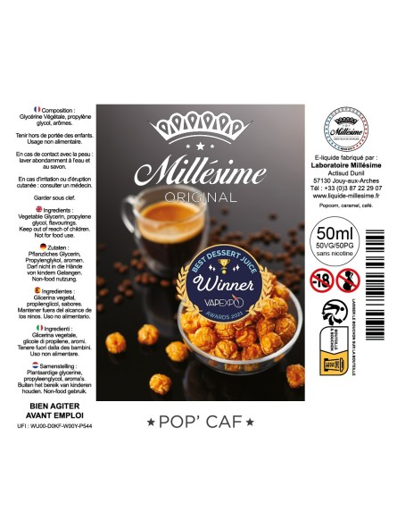 MILLESIME | ORIGINAL | POP'CAF 50ML