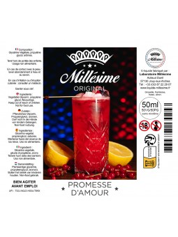 Millésime | E-liquide | Gamme Original 50ML | Promesse d'amour / 50ML