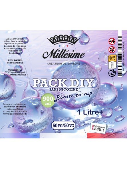 Millesime / Pack Base DIY 50VG/50VG 1 LITRE