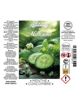 Millésime | E-liquide | Gamme Original 50ML | Menthe Concombre