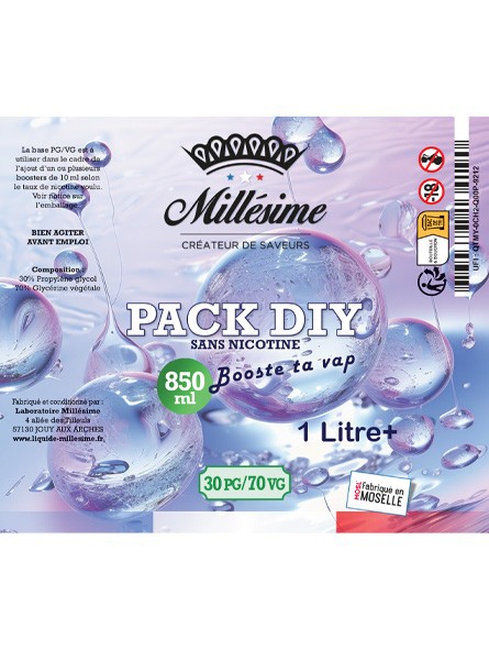 Millesime / Pack Base DIY 50VG/50VG 1 LITRE