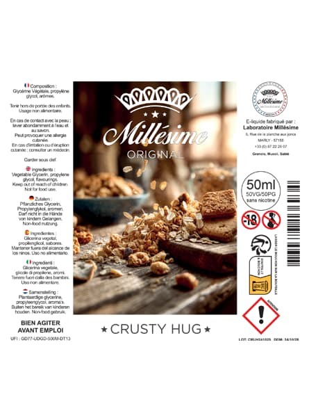 Millésime | E-liquide | Gamme Original 50ML | Crazy Hug