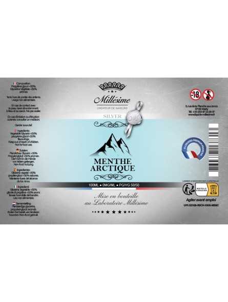 Millésime | E-liquide | Gamme Silver 100ML | MENTHE ARCTIQUE
