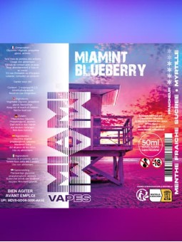 Millesime / E-Liquide / Miamint Berry / Gamme Miami Vapes / 50ML