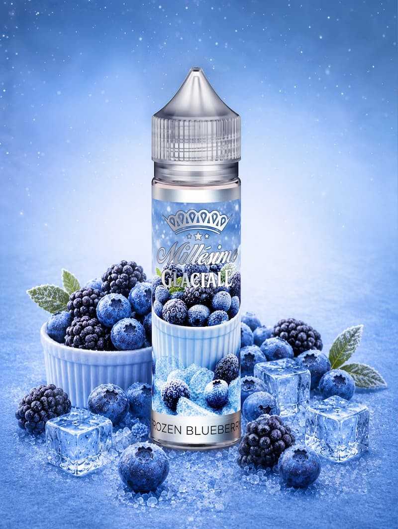 Millésime | E-liquide | Gamme Original Glaciale 50ML | Frozen Blueberries Glaciale