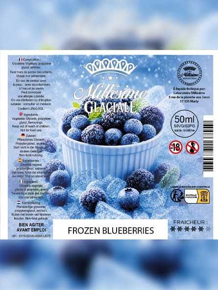 Millésime | E-liquide | Gamme Original Glaciale 50ML | Frozen Blueberries Glaciale