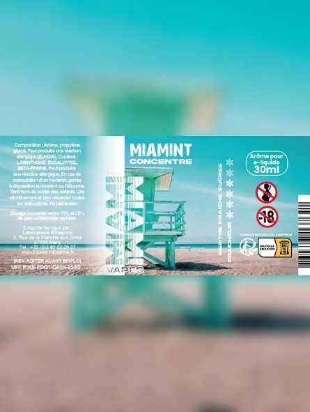 Millesime / Concentré / Miamint / Gamme MIAMI VAPES / 30ML