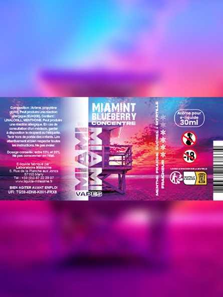 Millesime / Concentré / Miamint Blueberry / Gamme MIAMI VAPES / 30ML