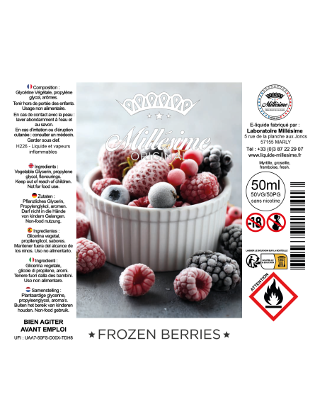 Millésime | E-liquide | Gamme Original 50ML | Frozen Berries