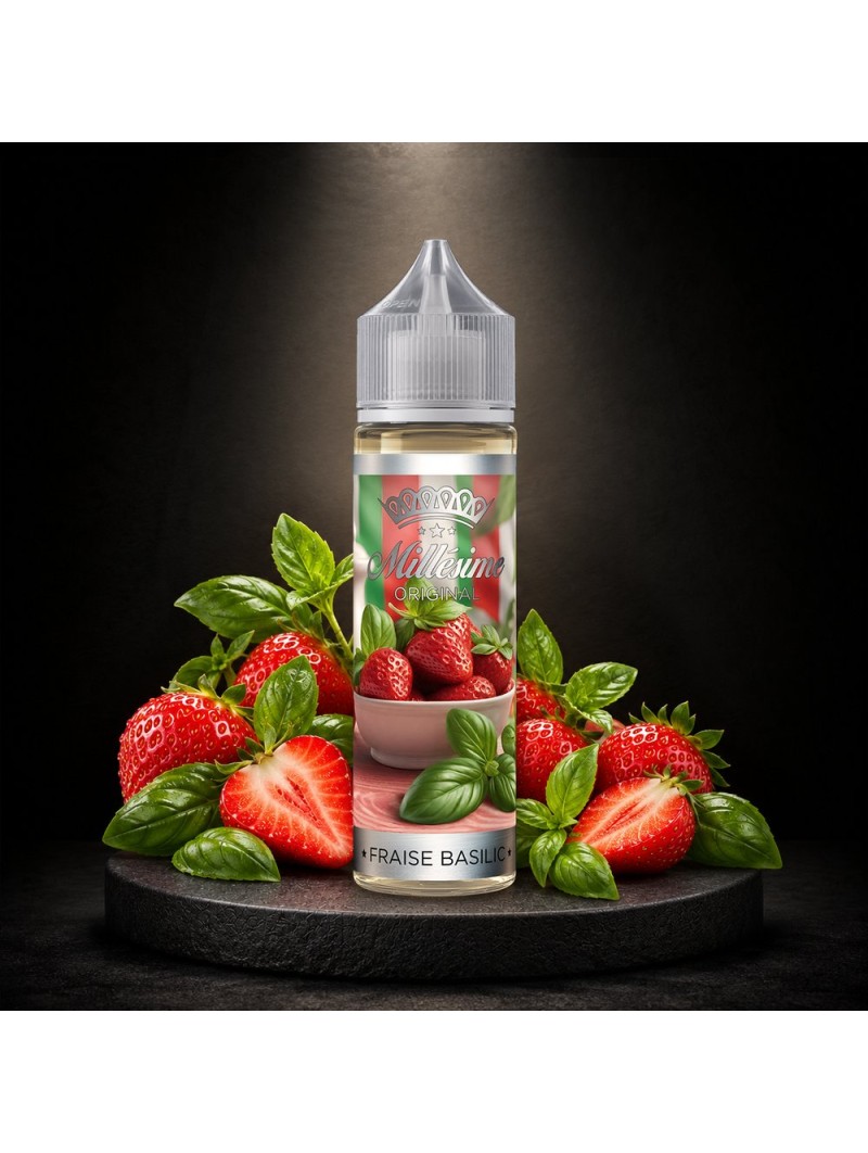 Millésime | E-liquide | Gamme Original 50ML | Fraise Basilic