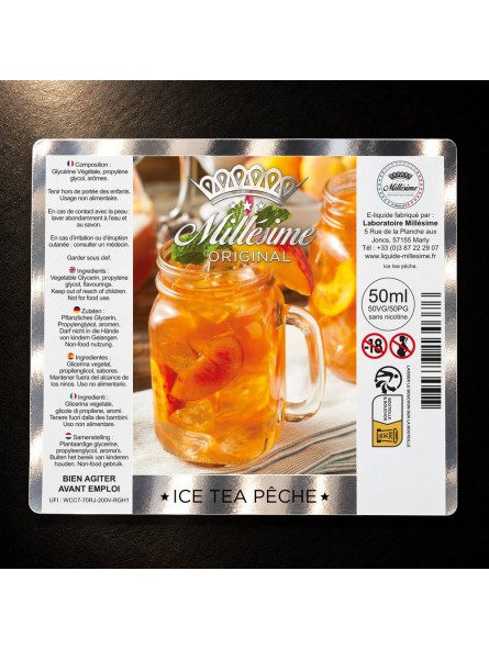 Millésime | E-liquide | Gamme Original 50ML | Ice TeaPeche