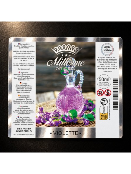Millésime | E-liquide | Gamme Original 50ML | Violette