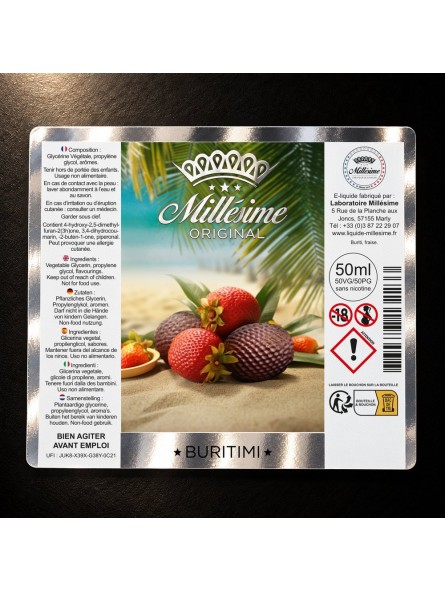 Millésime | E-liquide | Gamme Original 50ML | Buritimi